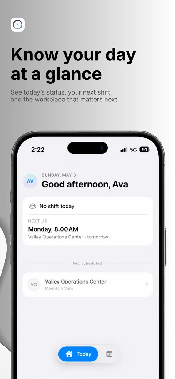 Mira caregiver app, today screen